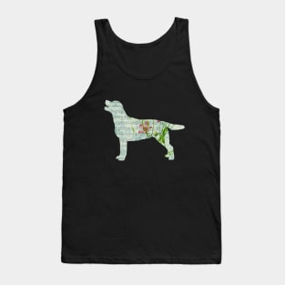 Floral Sheet Music - Dog Tank Top